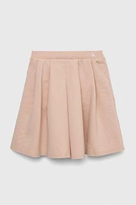 Zdjęcie produktu Calvin Klein Jeans spódnica dziecięca kolor różowy mini rozkloszowana