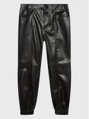 Zdjęcie produktu Calvin Klein Jeans Spodnie z imitacji skóry IG0IG01694 Czarny Regular Fit