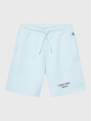 Zdjęcie produktu Calvin Klein Jeans Szorty sportowe Stack Logo IB0IB01290 Niebieski Regular Fit