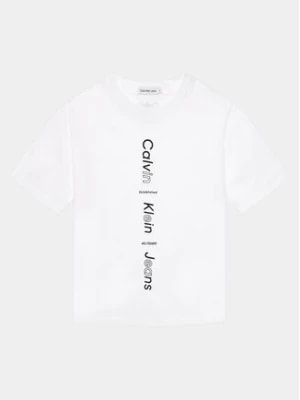 Zdjęcie produktu Calvin Klein Jeans T-Shirt Maxi Inst Logo IB0IB02036 Biały Relaxed Fit
