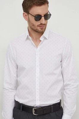 Zdjęcie produktu Calvin Klein koszula męska kolor biały slim z kołnierzykiem klasycznym