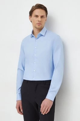 Zdjęcie produktu Calvin Klein koszula męska kolor niebieski slim z kołnierzykiem klasycznym