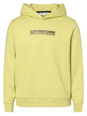 Zdjęcie produktu Calvin Klein Męska bluza z kapturem Mężczyźni Bawełna żółty|zielony nadruk,