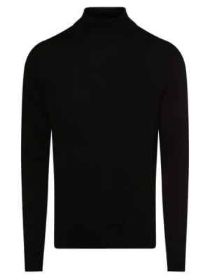 Zdjęcie produktu Calvin Klein Męski sweter z wełny merino Mężczyźni Wełna merino czarny jednolity,