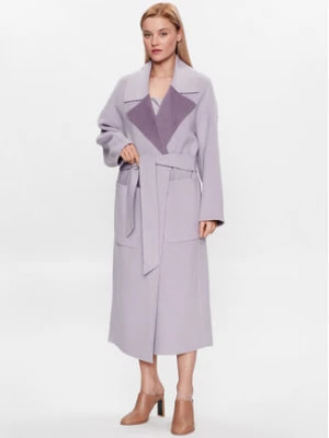 Zdjęcie produktu Calvin Klein Płaszcz wełniany K20K205855 Fioletowy Regular Fit