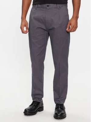 Zdjęcie produktu Calvin Klein Spodnie garniturowe Modern Twill Tapered Pleat K10K111490 Szary Slim Fit
