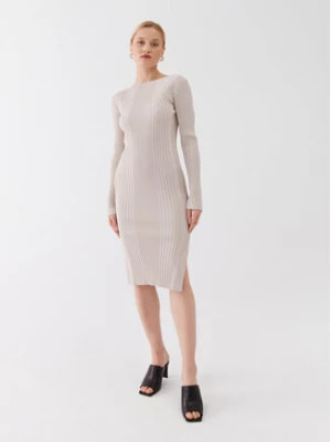 Zdjęcie produktu Calvin Klein Sukienka dzianinowa Iconic K20K205753 Szary Slim Fit