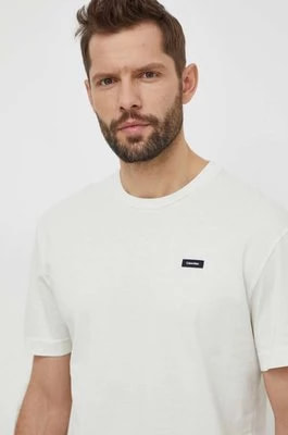 Zdjęcie produktu Calvin Klein t-shirt bawełniany męski kolor zielony gładki