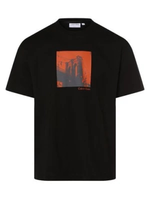 Zdjęcie produktu Calvin Klein T-shirt męski Mężczyźni Bawełna czarny nadruk,