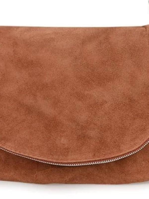 Zdjęcie produktu Camel vera pelle zamszowa torebka skórzana listonoszka brązowy, beżowy Merg