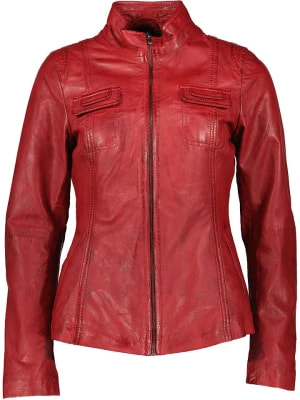 Zdjęcie produktu Caminari Skórzana kurtka "Lome" w kolorze czerwonym rozmiar: 38