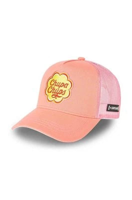 Zdjęcie produktu Capslab czapka z daszkiem CHUPA CHUPS kolor różowy z aplikacją