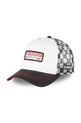 Zdjęcie produktu Capslab czapka z daszkiem Hot Wheels kolor biały wzorzysta