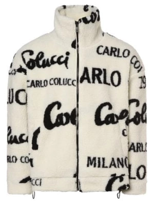 Zdjęcie produktu Carlo Colucci Męska bluza rozpinana Mężczyźni Sztuczne włókno biały wzorzysty,