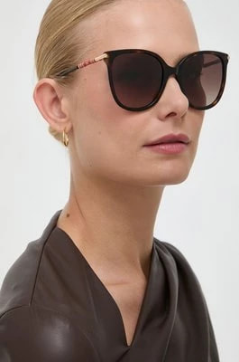 Zdjęcie produktu Carolina Herrera okulary przeciwsłoneczne damskie kolor brązowy