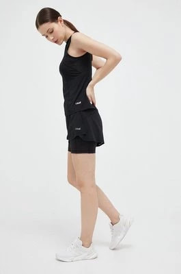 Zdjęcie produktu Casall szorty do biegania kolor czarny gładkie high waist