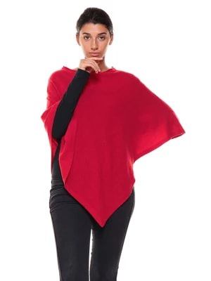 Zdjęcie produktu Cashmere95 Ponczo w kolorze czerwonym rozmiar: onesize