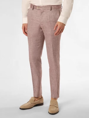 Zdjęcie produktu CG - CLUB of GENTS Spodnie z zawartością lnu - Paco Mężczyźni Slim Fit len różowy|czerwony marmurkowy,