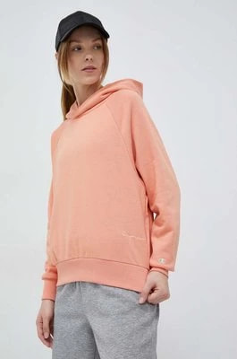 Zdjęcie produktu Champion bluza damska kolor pomarańczowy z kapturem gładka