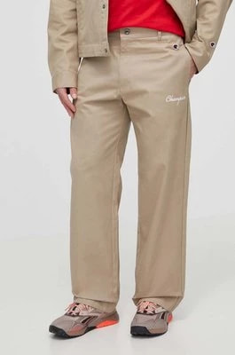 Zdjęcie produktu Champion spodnie bawełniane kolor beżowy proste 219860