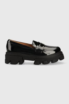 Zdjęcie produktu Charles Footwear mokasyny skórzane Mey damskie kolor czarny na platformie Mey.Loafer.Basic