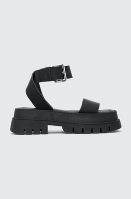 Zdjęcie produktu Charles Footwear sandały skórzane Jinny damskie kolor czarny na platformie Jinny.Sandal