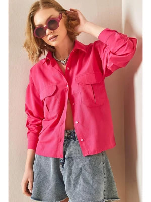 Zdjęcie produktu Chezalou Koszula w kolorze różowym rozmiar: L