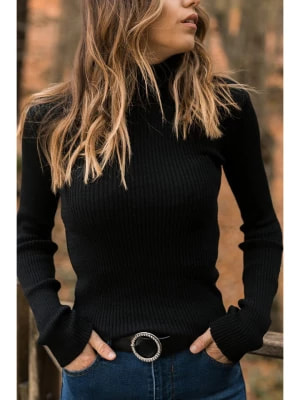 Zdjęcie produktu Chezalou Sweter w kolorze czarnym rozmiar: onesize