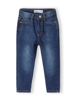 Zdjęcie produktu Ciemnoniebieskie spodnie jeansowe typu mom jeans dziewczęce Minoti