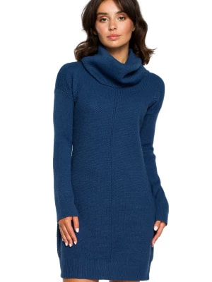 Zdjęcie produktu Cieplutka sukienka tunika o splocie typu wafelek BE Knit