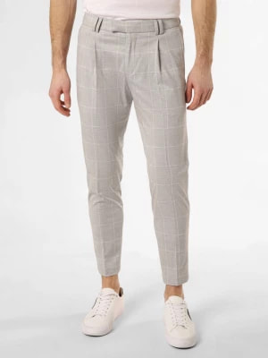 Zdjęcie produktu Cinque Spodnie - CISando Mężczyźni Regular Fit Sztuczne włókno szary w kratkę,