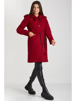 Zdjęcie produktu Ciriana Wełniany płaszcz w kolorze czerwonym rozmiar: 44