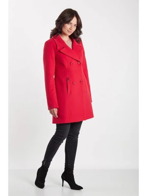 Zdjęcie produktu Ciriana Wełniany płaszcz w kolorze czerwonym rozmiar: 48