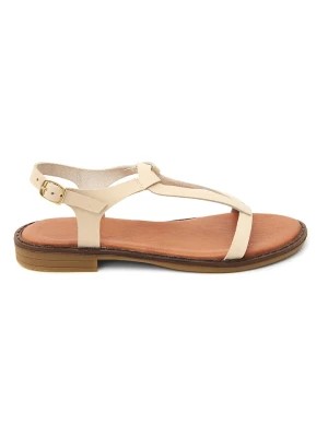 Zdjęcie produktu CLKA Skórzane sandały w kolorze kremowym rozmiar: 36