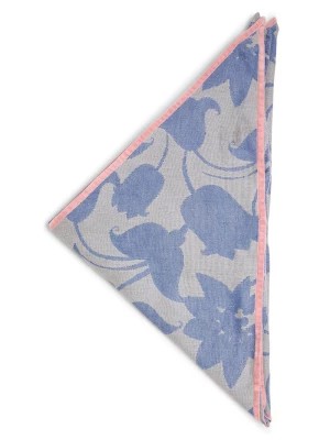 Zdjęcie produktu Codello Damski szalik trójkątny Kobiety Bawełna niebieski|różowy wzorzysty,