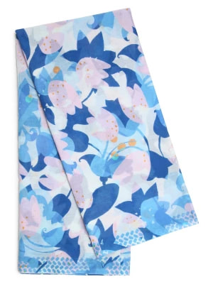 Zdjęcie produktu Codello Szalik damski Kobiety Bawełna niebieski|różowy wzorzysty,