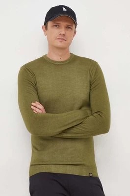 Zdjęcie produktu Colmar sweter wełniany męski kolor zielony lekki