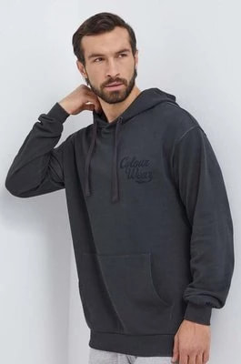 Zdjęcie produktu Colourwear bluza bawełniana męska kolor czarny z kapturem gładka