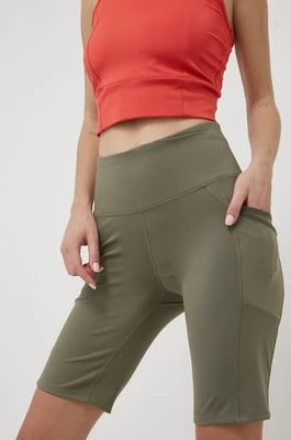 Zdjęcie produktu Columbia szorty sportowe Windgates damskie kolor zielony gładkie high waist