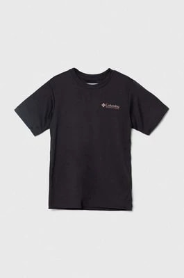 Zdjęcie produktu Columbia t-shirt dziecięcy Fork Stream Short S kolor czarny z nadrukiem