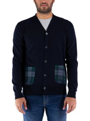 Zdjęcie produktu Comme des Garçons, Ciepły i stylowy sweter z wełny dla mężczyzn Blue, male,