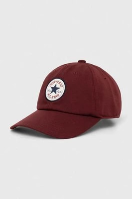 Zdjęcie produktu Converse czapka z daszkiem kolor bordowy z aplikacją