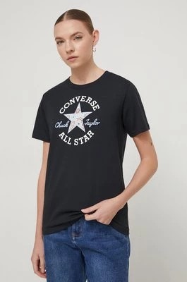 Zdjęcie produktu Converse t-shirt bawełniany damski kolor czarny