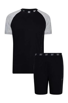 Zdjęcie produktu CR7 Cristiano Ronaldo piżama bawełniana kolor czarny gładka