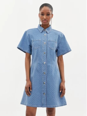 Zdjęcie produktu Custommade Sukienka jeansowa Jamilah Dots 999449457 Niebieski Regular Fit