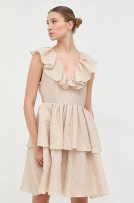 Zdjęcie produktu Custommade sukienka kolor beżowy mini rozkloszowana