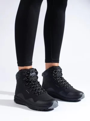 Zdjęcie produktu Czarne wysokie buty trekkingowe damskie z ociepleniem shelovet DK