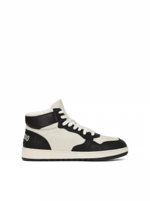 Zdjęcie produktu Czarno-białe skórzane sneakersy męskie Kazar