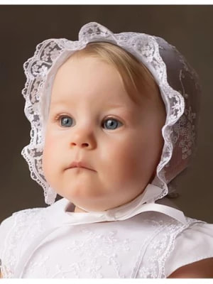 Zdjęcie produktu Czepek ALICJA do chrztu dla dziewczynki - biała Balumi