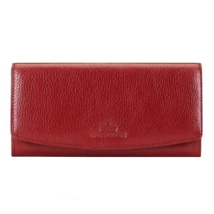 Zdjęcie produktu Damski skórzany portfel na zatrzask czerwony Wittchen